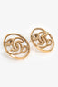Pre-Loved Chanel™ 2017 Gold Toned CC Round Studs