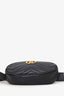 Gucci Black Chevron Leather Marmont Belt Bag