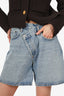 Agolde Blue Denim Criss Cross Shorts Size 28