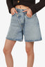 Agolde Blue Denim Criss Cross Shorts Size 28