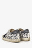 Golden Goose White/Black Animal Print Leather Super Star Sneaker Size 38