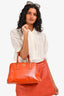 Prada Orange Saffiano Leather Galleria Tote