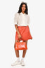Prada Orange Saffiano Leather Galleria Tote