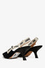 Christian Dior Black Fabric J'Adior Slingback Heels Size 35.5