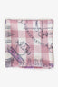 Hermès Purple/Pink/White Silk Mors et Gourmettes Vichy Scarf 90CM