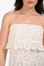 Zimmerman White Lace Tiered Midi Dress Size 1