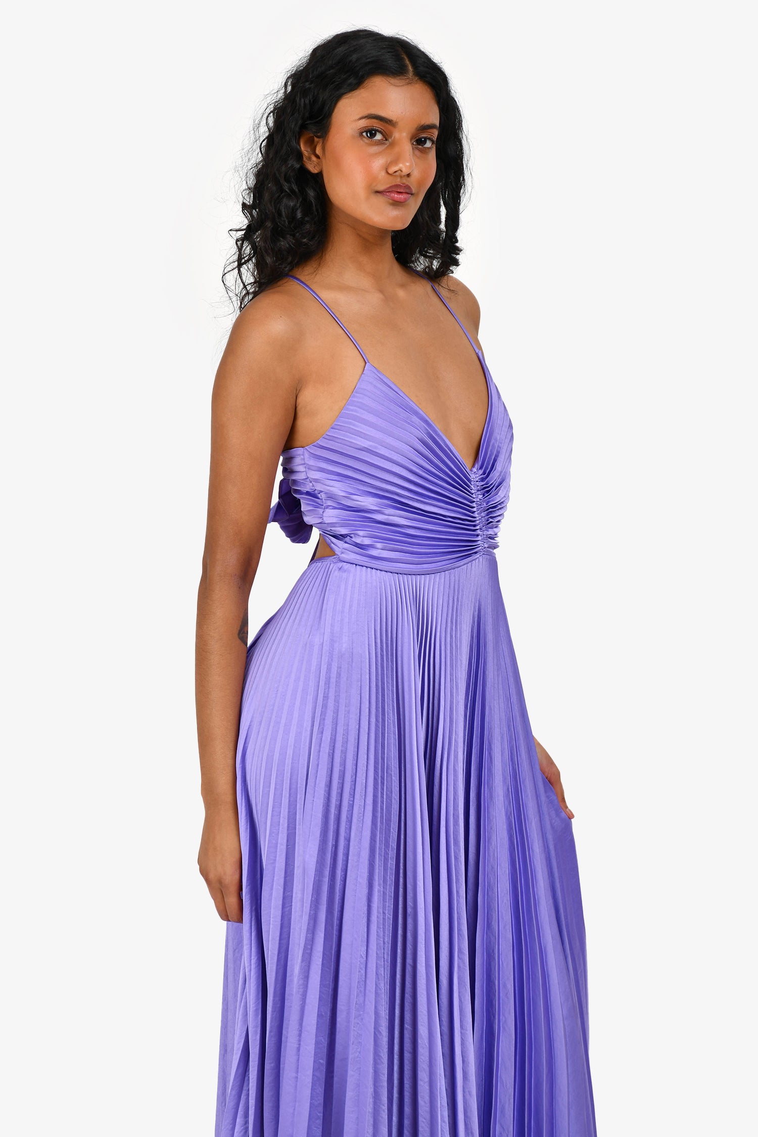 A.L.C. Purple Pleated 'Gemini' Maxi Dress Size 6 – Mine & Yours A.L.C. Purple Pleated 'Gemini' Maxi Dress Size 6 – Mine & Yours