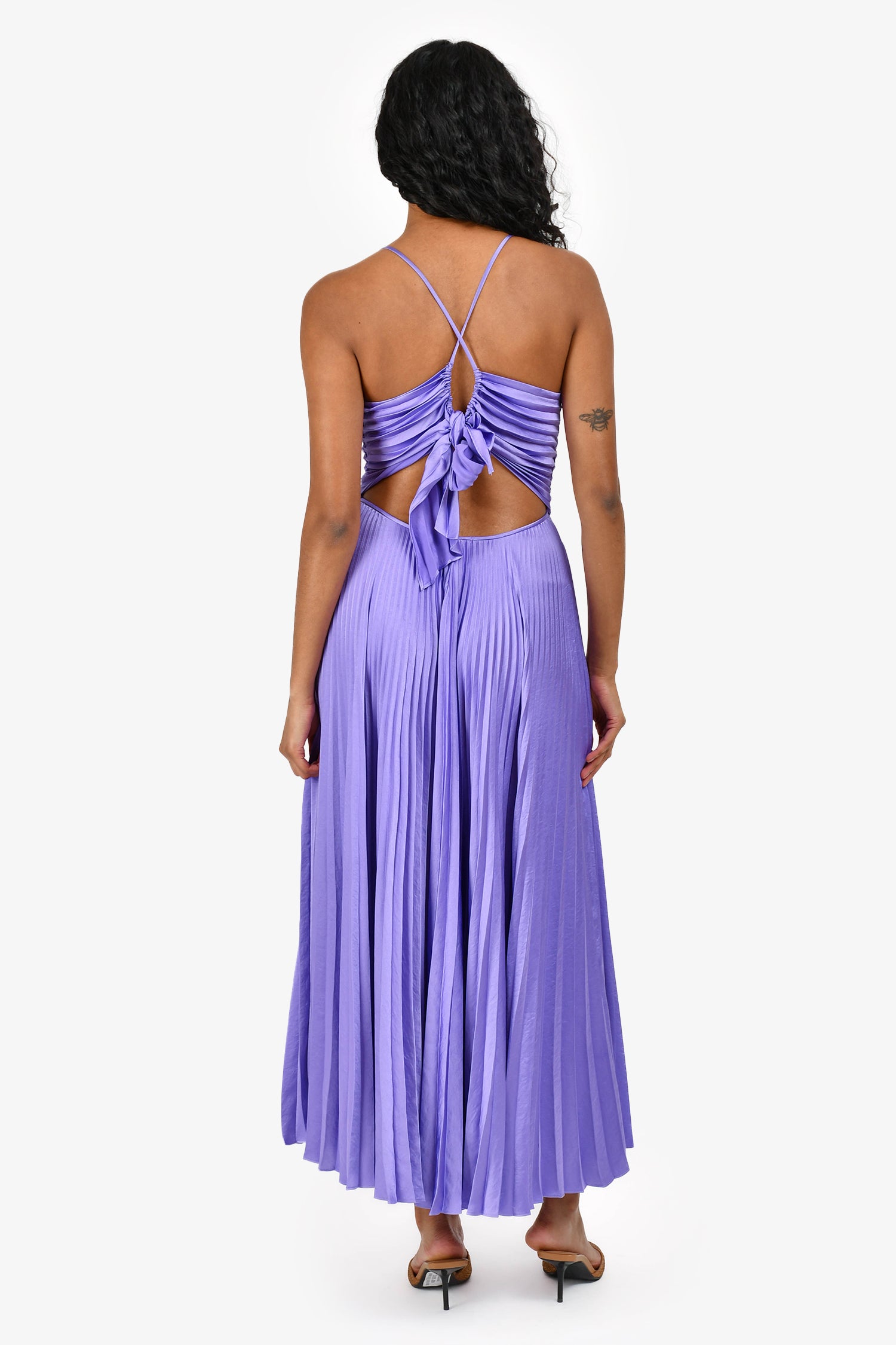 alc purple dress A.L.C. Purple Pleated 'Gemini' Maxi Dress Size 6 – Mine & Yours