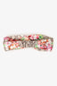 Gucci Brown Silk GG Supreme Floral Print Headband 'As Is'