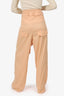 Low Classics Peach High Waist Belted Wide Leg Pants Size S