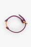 Valentino Purple Leather V Logo Bracelet