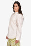 Chloe Cream Cotton Poplin Long Sleeve Blouse Size 38 with Tags