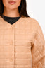 Lafayette 148 Beige Quilted Cropped Jacket Size XS
