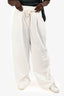 Brunello Cucinelli White Cotton Drawstring Pants Size 50