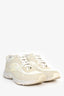 Pre-Loved Chanel™ White Suede/ Leather CC Sneakers (As Is)