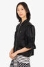Cinq a Sept Black Puff Sleeve Zip-up Jacket Size M