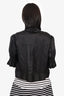 Cinq a Sept Black Puff Sleeve Zip-up Jacket Size M