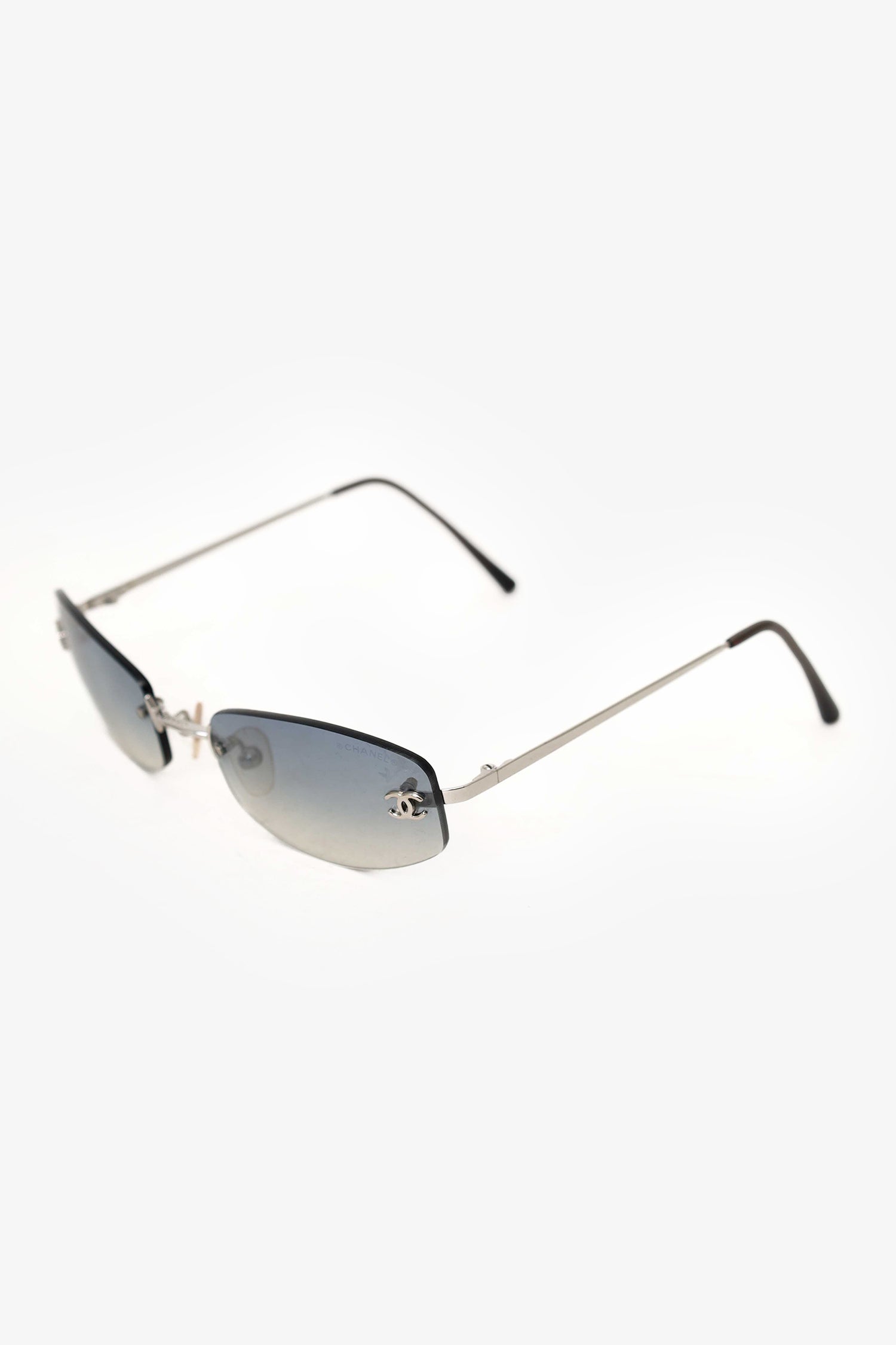 小物 CHANEL sunglasses archive rimless 00 90 Chanel 4002 Rimless CC Sunglasses w/ Case – OLIVER'S