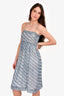 Isabel Marant Etoile Blue/White Printed Silk Strappy Midi Dress Est. Size S/M