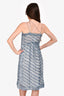 Isabel Marant Etoile Blue/White Printed Silk Strappy Midi Dress Est. Size S/M