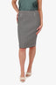 Prada Black/White Wool Check Mini Skirt Size 42