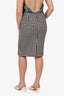Prada Black/White Wool Check Mini Skirt Size 42