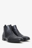 Prada Black Saffiano Leather Chelsea Boots Size 7 Mens