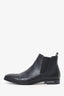 Prada Black Saffiano Leather Chelsea Boots Size 7 Mens