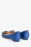 Manolo Blahnik Blue Satin Hangisi Flats Size 37.5