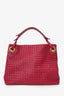 Bottega Veneta Red Nappa Intrecciato Bella Tote