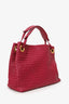 Bottega Veneta Red Nappa Intrecciato Bella Tote