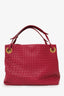 Bottega Veneta Red Nappa Intrecciato Bella Tote