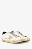 Golden Goose White/Black Leather Distressed Super Star Sneaker Size 36