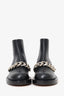 Givenchy Black Leather Laura Chain-trimmed Ankle Boots Size 36