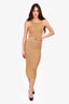 Asta Resort Gold Knit Belted 'Natalia' Maxi Dress Size XS