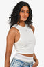 Retrofête White Cotton 'Clea' Martini Tank Top Size M