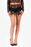 For Love & Lemons Black Lace Long Sleeves Top + Mini Lace Skirt Set Size XS