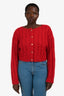 Cult Gaia X The Gap Red Wool Cable Knit Cardigan Size M