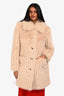 Apparis Cream Faux Fur Coat Size XS