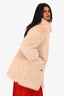 Apparis Cream Faux Fur Coat Size XS