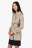 Burberry Beige Trench Coat with Detachable Hood Size 4