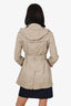 Burberry Beige Trench Coat with Detachable Hood Size 4