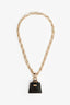 Hermes Lacquered Amulette Kelly Pendant Necklace