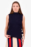Derek Lam 10 Crosby Navy Ribbed Knit Sleeveless Top Size S