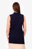 Derek Lam 10 Crosby Navy Ribbed Knit Sleeveless Top Size S