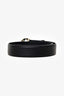 Gucci Black Leather Interlocking G Buckle Belt Size 75/30