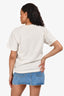 Gucci White Logo Printed Short Sleeve T-Shirt Size XS