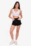 Self-Portrait Black Lace Up Detailed Shorts Size 2 US