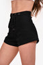 Self-Portrait Black Lace Up Detailed Shorts Size 2 US