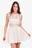 Self-Portrait White Lace Sleeveless Mini Dress Size 4 US